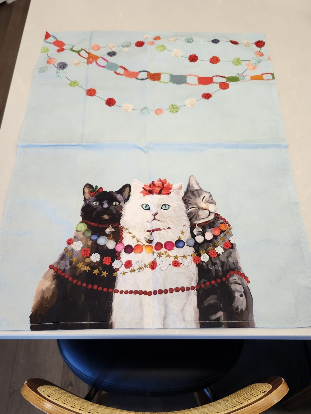 Christmas Cat Kitchen Towel